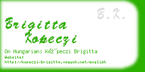 brigitta kopeczi business card